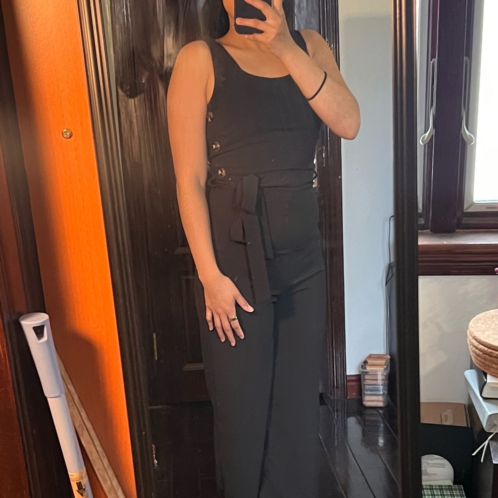 Black Pants Jumpsuit Sleeveless Size Small